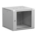 NETRACK 019-090-66-021 Netrack wall/hanging cabinet 19,9U/600 mm,glass door,grey,remov. side pan.