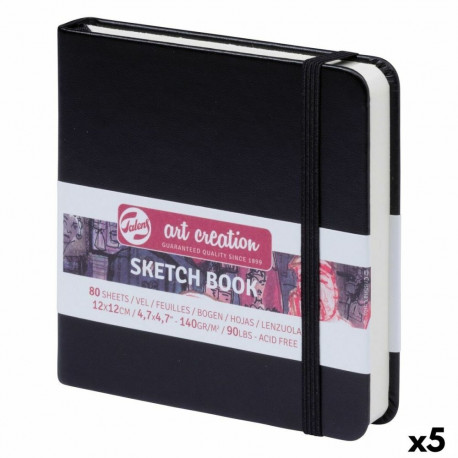 Sketchbook Talens Art Creation Sketch Book Must 80 Lehed 12 x 12 cm (5 Ühikut)