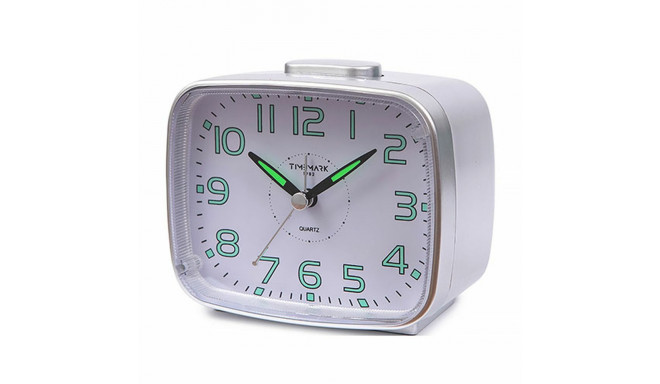 Alarm Clock Timemark 12 x 9,5 x 6,5 cm Traditional Analogue Silver
