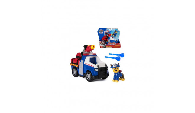 PAW Patrol Fire Rescue: Chase Rescue Fire Cruiser with Action Figure, Projectile Launcher, and Toy T