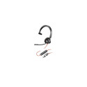 HP Poly Blackwire 3310 Monaural Microsoft Teams Certified USB-C Headset +USB-C/A Adapter