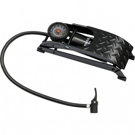 Yato Foot Pump YT-7349, 0-0.7 MPa, 600 mm hose, 290x53 mm, gauge, steel barrel, 2 adapters