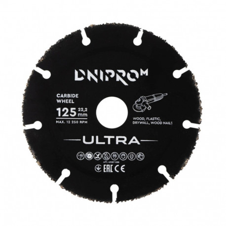 Lõikeketas puidule, plastikule ULTRA 125x1x22,2mm DNIPRO-M