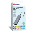 Verbatim USB-C 13in1 - 2xHDMI/DP/Eternet/6xUSB-A/Jack 3.5mm/2xUSB-C alumiinium
