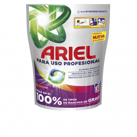 ARIEL PROFESIONAL COLOR detergente 50 cápsulas