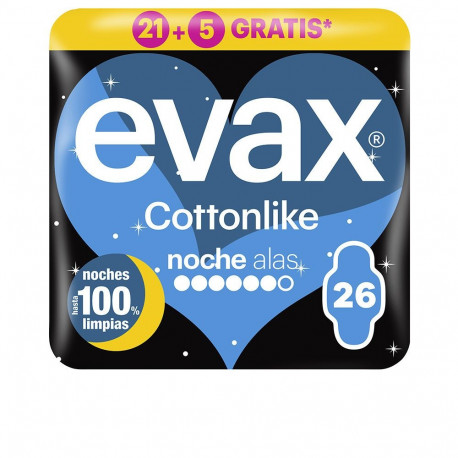Evax hügieenisidemed Cottonlike öised tiibadega 26tk