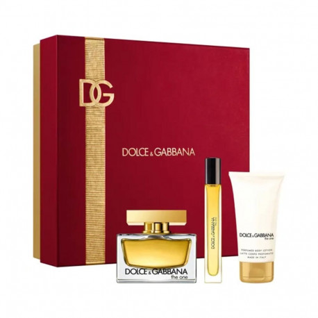 DOLCE GABBANA THE ONE EAU DE PARFUM 75ML VAPORIZADOR + LOCION CORPORAL PERFUMADA 50ML + MINIATURA 10