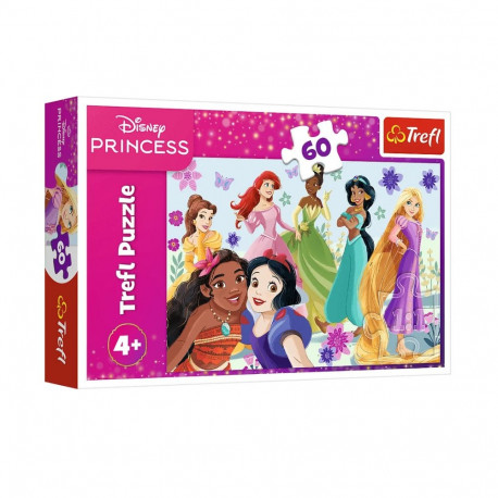 Puzzle - 60 - printsessid tegutsemas - Disney Princess - Trefl 17409