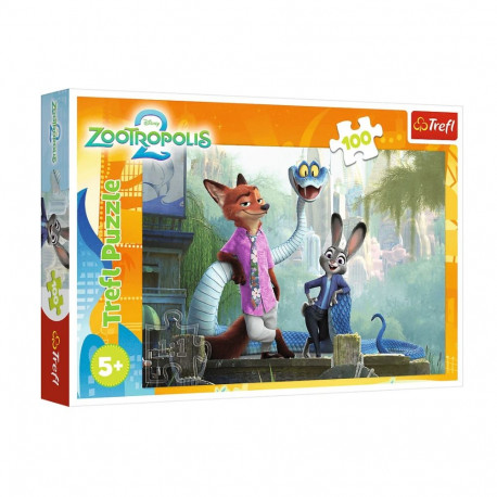 Puzzle - 100 - Tajemnice Zootopii - Disney Zwierzogród 2 - Trefl 16523