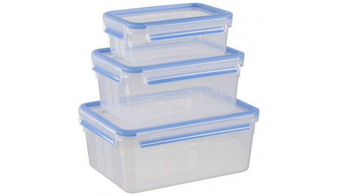 Emsa Food Clip&Close 508567 3-osaline komplekt läbipaistev/sinine