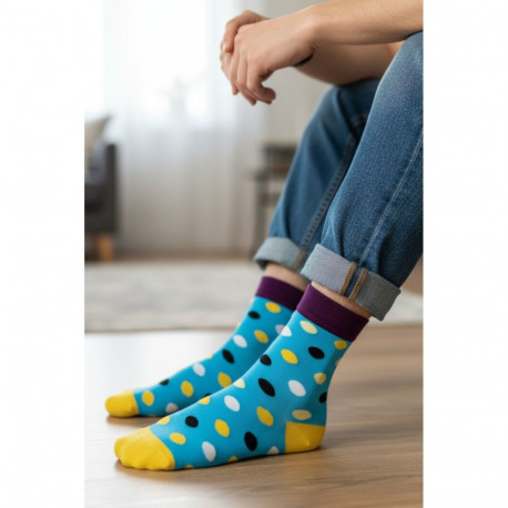 SOKISAHTEL POINT sinised täpilised sokid meestele 446