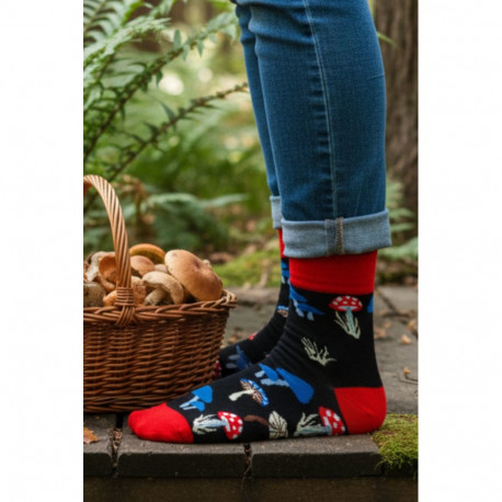 SOKISAHTEL MUSHROOM kirjude seentega puuvillased sokid 444, 446