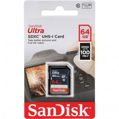 SanDisk Ultra SDXC 64GB 100 MB/s UHS-I Class 10