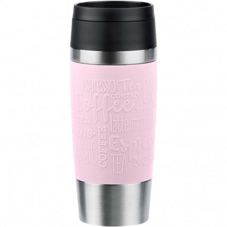 Emsa TRAVEL MUG Classic thermal mug (light pink/stainless steel, 0.36 liters)