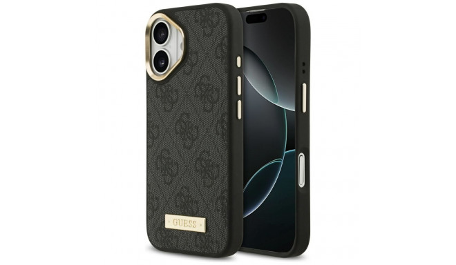 Guess 4G Logo Plate MagSafe case for iPhone 17 - black