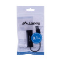 Lanberg NC-0100-01 kaabli liidese/sugupoolte adapter USB-A RJ-45 must
