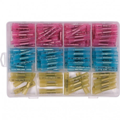Yato Heat Shrink Butt Connectors Set YT-81461, 200 pcs, 0.5-6 mm², 20-10 AWG, 80°C, copper connector