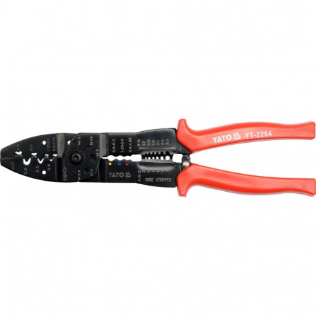 Yato YT-2254 6-in-1 electrician pliers, 250mm, 0.5-5mm², steel, blackened, PP handles