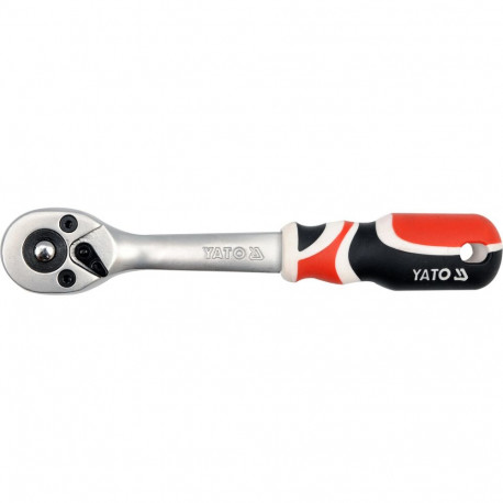 Yato YT-0730, 1/4" (6.3 mm), 155 mm, 72 hammast, CRV 6140, kroomitud, satiin, PP/TPR, kiirvabastus, 