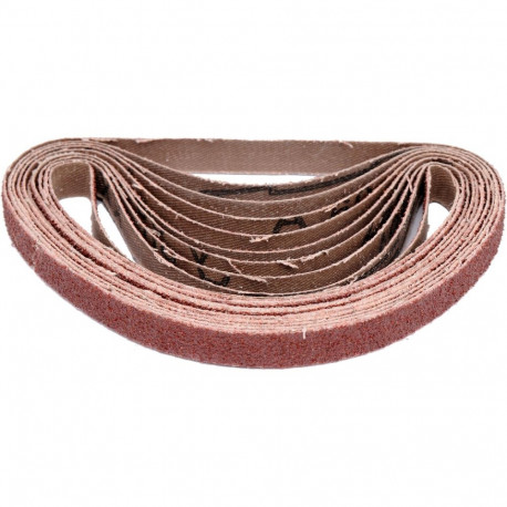 Endless sanding belt for belt sander for metal and surface sanding P80 10x330mm aluminium oxide 10pc
