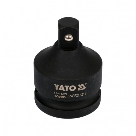 Yato YT-11671 löökadapter, 3/4" (F)-1/2" (M), 55mm, CrMo SCM-440, fosfaaditud