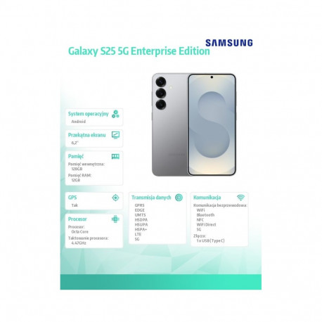 Galaxy nutitelefon S25 5G 12/128GB DualSIM Enterprise Edition, hõbedane