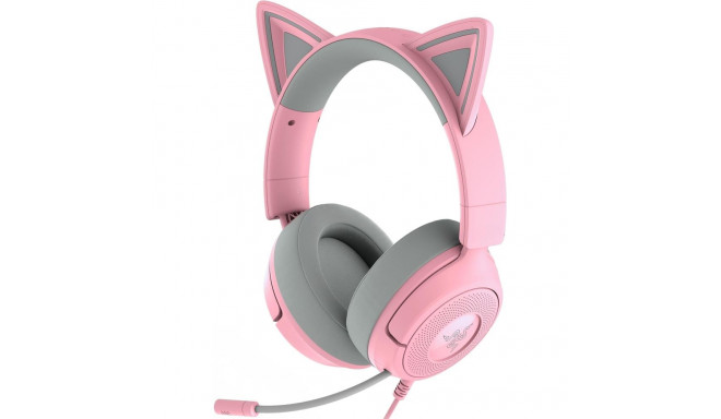 Razer mänguri kõrvaklapid Kraken Kitty V3 X juhtmega üle kõrva mikrofon roosa