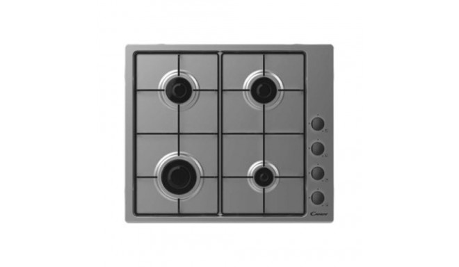 Candy CHW6LBX gaasipliit 4 põletiga pöördnuppudega roostevaba teras