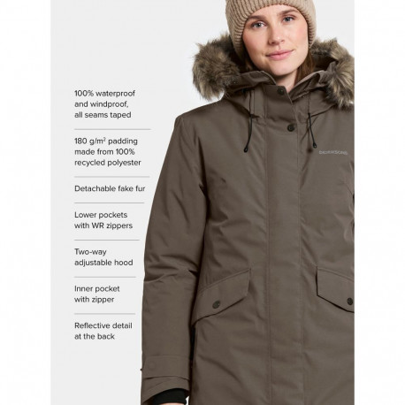 Parka Didriksons Erika 3 Womens pruun (Mocha Brown) - 38