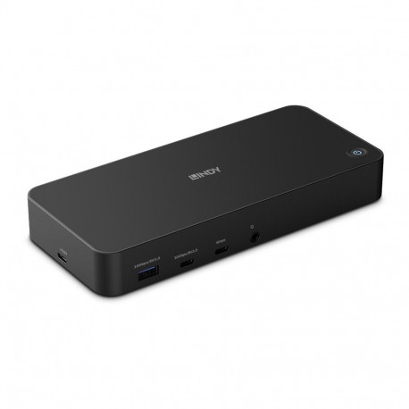 Laptop Docking Station - LINDY Plugable DST-Pro Universal 3x4K USB-C/Type A 100W, Black