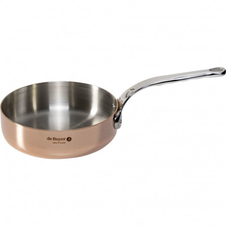 De Buyer Prima Matera Sauté Pan copper/steel. 20cm straight ind.