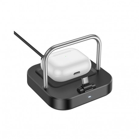 Hoco Desktop charger Hoco 2in1 USB C PD QC 3A 30W + wireless charging 5W CQ16B black