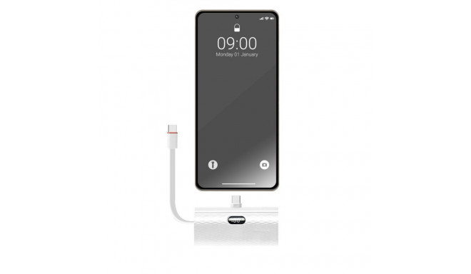 Forcell Powerbank Forcell F-Energy Power Plug F5K3 PD 20W 5000 mAh with built-in connector USB C whi