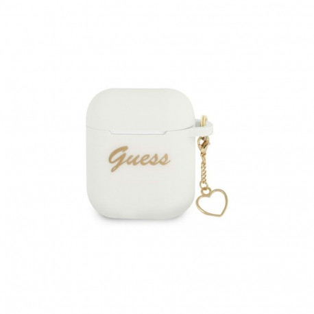 Guess - AirPods 1/2 Silicone Charm Heart Collection White
