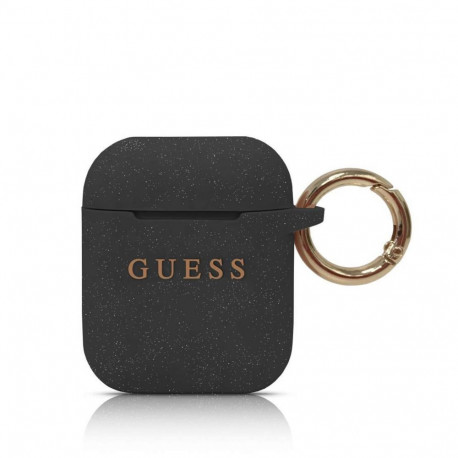 Guess - Silicone Case for AirPods 1/2 Black