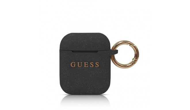 Guess - Silicone Case for AirPods 1/2 Black