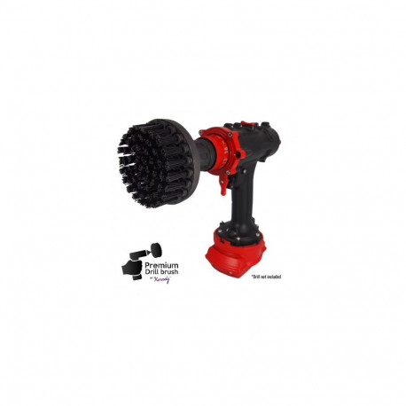 Premium Drill Brush For Professional Cleaning - Ultra Stiff, Black, 10 cm