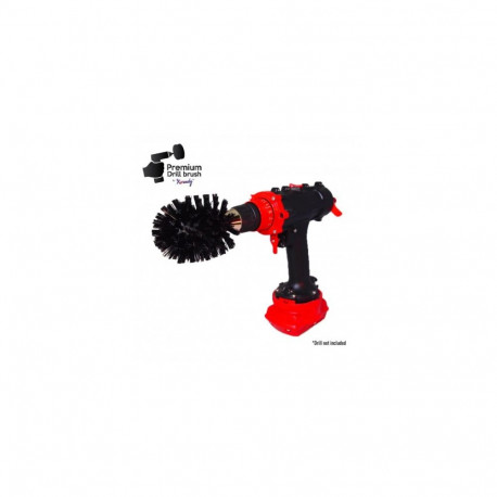 Premium Drill Brush For Professional Cleaning - Ultra Stiff, Black, Original