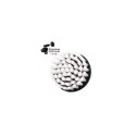 Premium Drill Brush For Professional Cleaning - Extra Soft, White, 10 cm