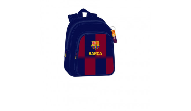 Kooliseljakott F.C. Barcelona Sinine Kastanpruun 27 x 33 x 10 cm