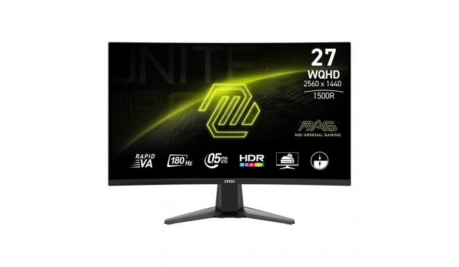 LCD Monitor|MSI|27 "|2560 x 1440 pixels|Quad HD|Native aspect ratio 16:9|LCD|Curved|MAG27CQ6F