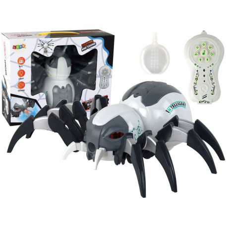 Duży Pająk Zdalnie Sterowany RC Na Baterie Biało-Szary