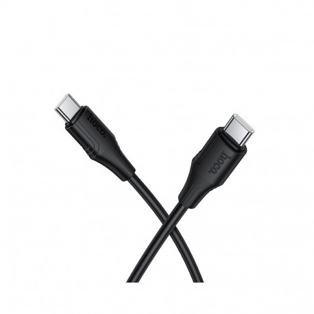 Silicone Cable USB C to USB C Hoco 3A 60W 1 m X124 black