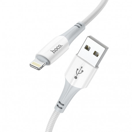 Cable USB A to Lightning Hoco 2,4A 1 m X70 white