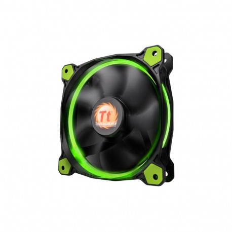 Riing ventilaator 14 LED 140x140x25, must/roheline