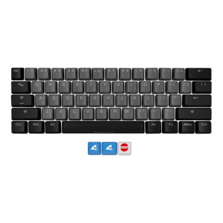 SKILLER klahvikomplekt SAC20 S4 62-osaline ANSI-paigutus (US) SGK50 S4 jaoks, must