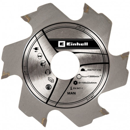 Einhell circular saw blade - cutter blade 100 x 22 x 3.8mm, 6Z (for biscuit jointer)