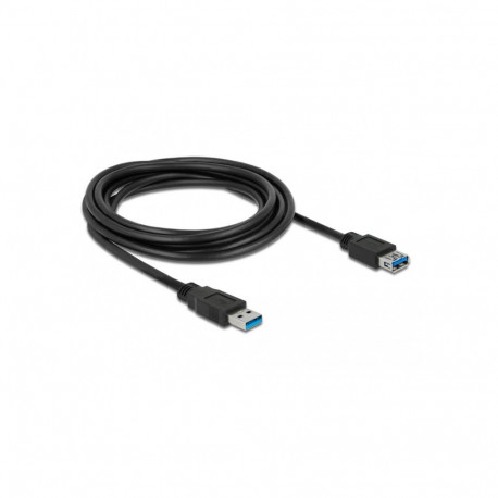 USB 3.2 Gen 1 pikenduskaabel USB-A pistik > USB-A pesa SuperSpeed 3m, must