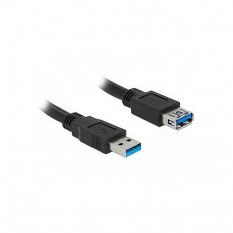 USB 3.2 Gen 1 Verlängerungskabel, USB-A Stecker > USB-A Buchse (schwarz, 2 Meter, SuperSpeed)