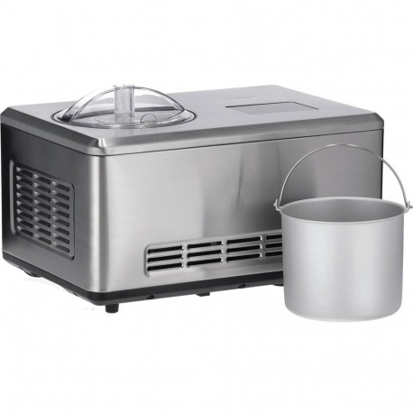 2-ühes jäätisemasin EZ 7406 jogurtifunktsioon 2000ml jäätist 180W kompressor, roostevaba teras (harj